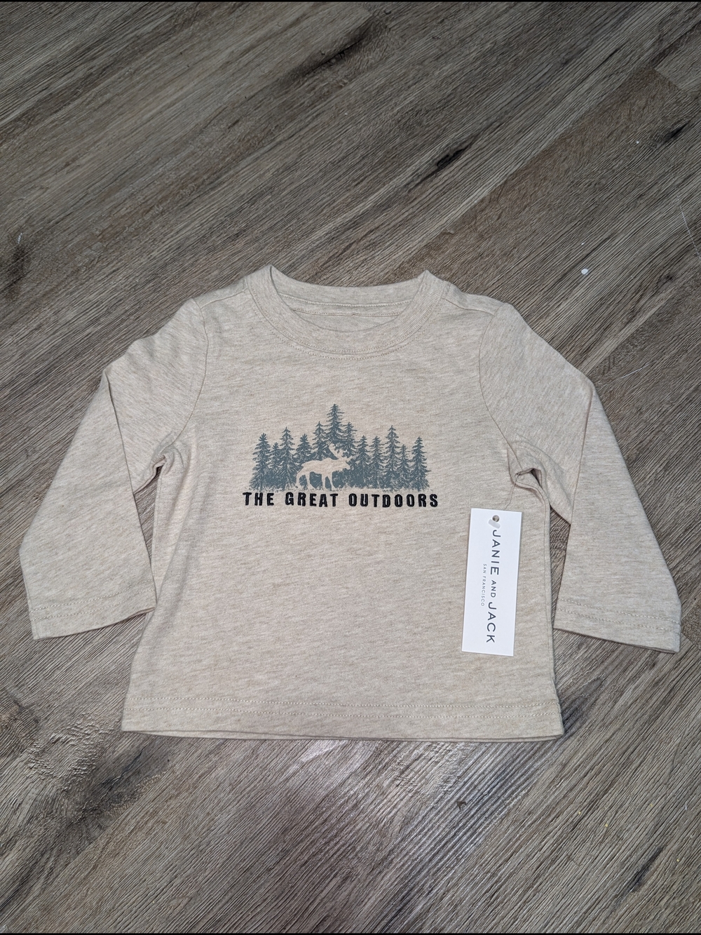 Janie and Jack The Great Outdoors Long Sleeve Tee Trees Moose Baby Boy 6-12M